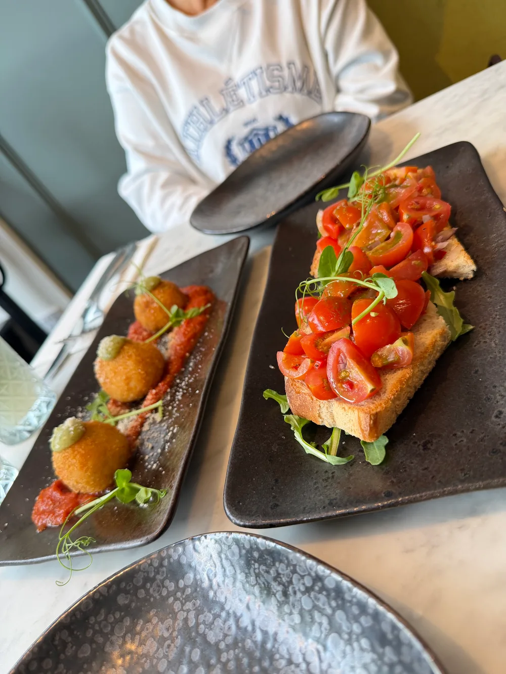 Small plates served together at breathe in Guiseley
